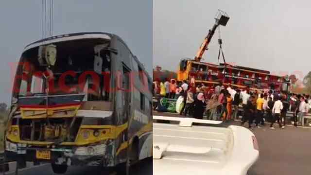 Punjab से जा रही Double Decker Bus पलटने से 5 की मौत, 16 घायल, देखें वीडियो