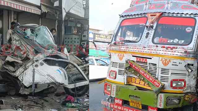 Punjab News: बजरी से लदे Truck की जबरदस्त टक्कर से पलटी खाकर दुकान में घुसा Tempo, उड़े परखच्चे, देखें वीडियो