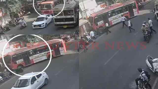 बस का कहरः अनियंत्रित होकर दुकान में घुसी, देखें CCTV