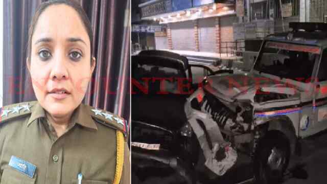 तेज रफ्तार कार ने पुलिस पेट्रोलिंग वैन को मारी जोरदार टक्कर, महिला थाना प्रभारी की मौत, 2 घायल, देखें CCTV