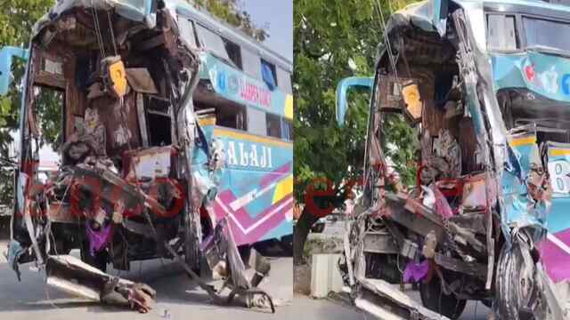 यात्रियों से भरी लग्जरी बस और ट्रक की टक्कर में 7 की मौत, 26 घायल, देखें वीडियो