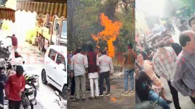 बोरिंग के दौरान Gas Pipeline में ब्लास्ट, इन्फ्लुएंसर समेत 5 झुलसे, देखें वीडियो