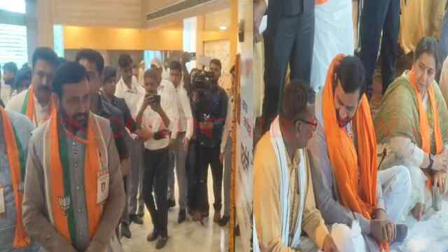 Haryana के CM Saini पहुंचे विधायक से मिलने, ये लोग रहे मौजूद, देखें वीडियो