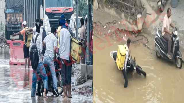 Jalandhar News: गड्ढों और पानी भरने से हाल-ए-बेहाल सड़क, हर 10 मिनट में लोग हो रहे हादसे का शिकार, देखें वीडियो