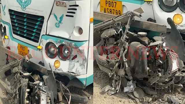 Jalandhar Road पर Bus की चपेट में आने से एक्टिवा सवार की मौत, लोगों ने किया रोड जाम, देखें वीडियो