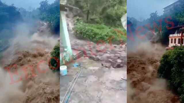 बादल फटने और बारिश से तबाही, फ्लैश फ्लड में बहे घर व स्कूल, देखें वीडियो