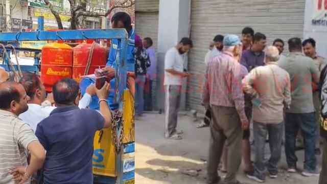 सिलेंडर न मिलने पर लोगों ने किया हंगामा, मौके पर पहुंचे Agency मालिक, देखें वीडियो
