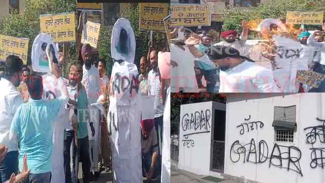 Jalandhar News: AAP Party के कार्यकर्ताओं ने फूंका भज्जी का पुतला, देखें वीडियो
