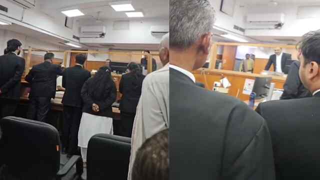 लखनऊ के सिविल कोर्ट में हो गया भारी बवाल, वकीलों के अवैध चैंबरों पर चला Bulldozer, देखें वीडियो