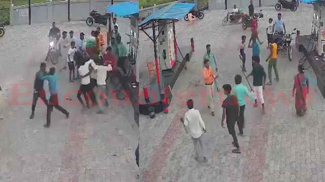 बाइक सवार से पैसे मांगना सेल्समैन को पड़ा भारी, दबंगों ने पंप कर्मी को पीटा, देखें वीडियो
