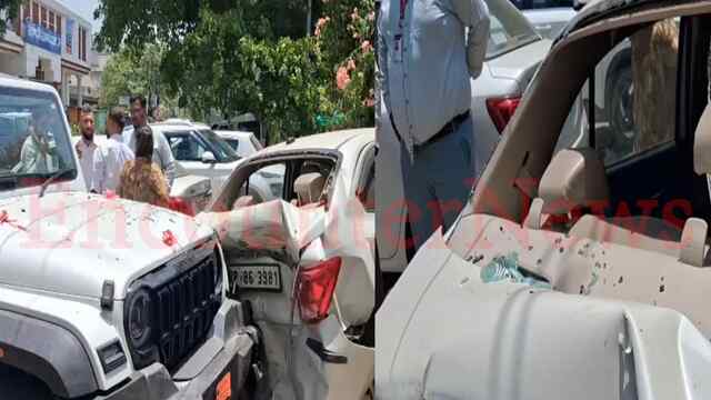 Punjab News: New Thar में सवार महिला ने खड़ी कार को मारी टक्कर, देखें वीडियो