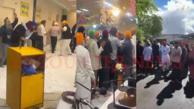 गुरुद्वारा साहिब में हुई झड़प में चली गोलियां और हथियार, उतरी पगड़ियां, देखें वीडियो
