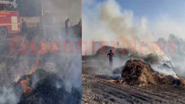 Punjab News : Short Circuit से पराली में लगी भीषण आग, देखें वीडियो