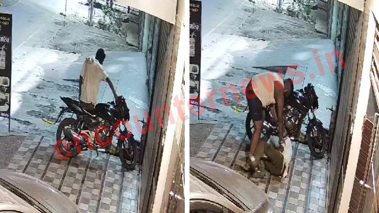 Jalandhar: CCTV में Live footage देख बाइक चोर को पकड़ा, जमकर की धुनाई