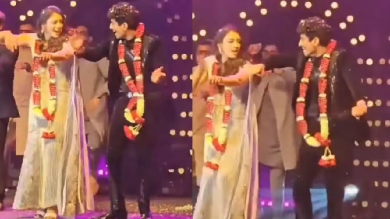 संगीत सेरेमनी में एक-दूसरे के प्यार में डूबे दिखे Palash-Smriti, इस गाने पर थिरका कपल