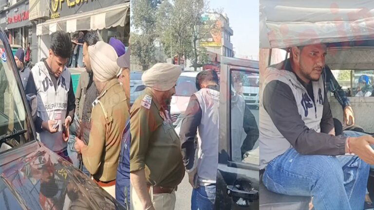 Punjab News : खुद पुलिस कर्मी ने तोड़े नियम, भगाई Scorpio, देखें वीडियो