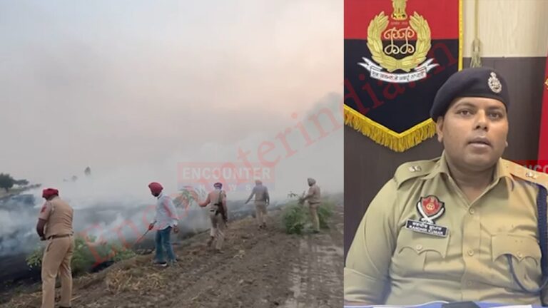Punjab News: नहीं रूक रहे पराली जलाने के मामले, Police ने बुझाई आग, देखें वीडियो