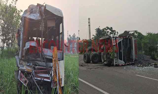 Punjab News: बस और टिप्पर की टक्कर में एक की मौत, 18 घायल