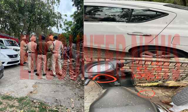 BJP दफ्तर के बाहर हुआ धमाका, गाड़ी के शीशे टूटे, पुलिस ने किया इलाका सील