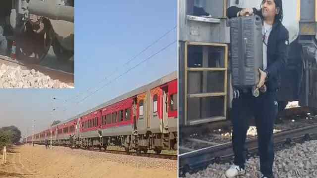 Swarna Nagari Express के पहियों से निकला धुआं, यात्रियों में मची अफरा-तफरी