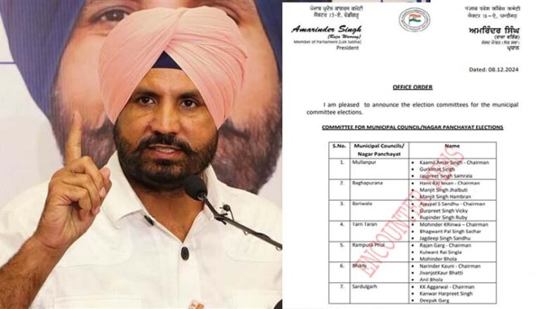 Punjab News: चुनावों को लेकर Raja Warring ने Election Committees का किया ऐलान, इन्हें सौंपी जिम्मेंदारी, देखें लिस्ट