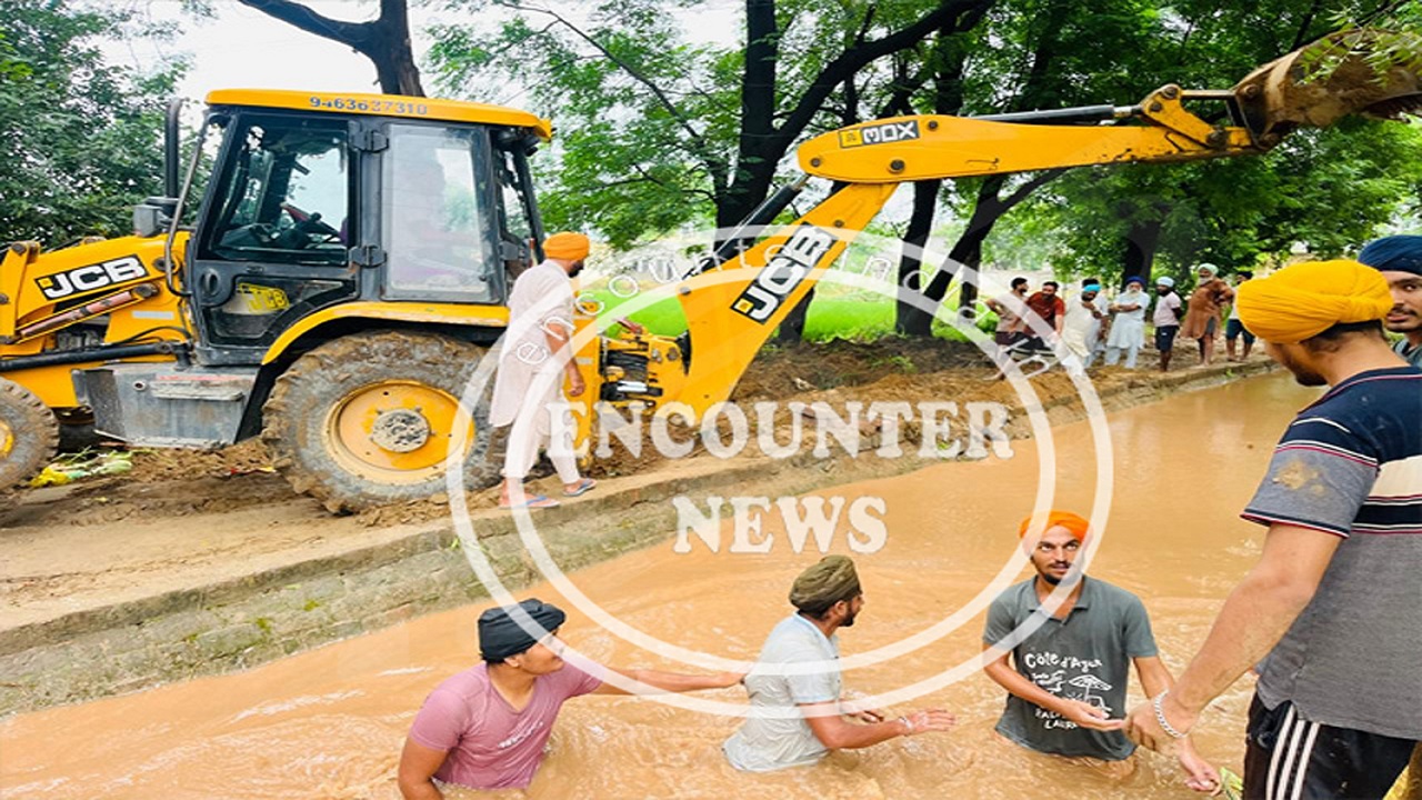 Punjab News: राजबाहे में पड़ा 20 फुट चौड़ा पाड़, 100 एकड़ फसल में भरा पानी