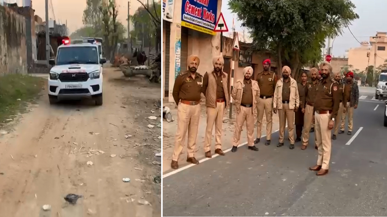 Jalandhar News : चुनाव के मद्देनजर ग्रामीण पुलिस ने किया फ्लैग मार्च