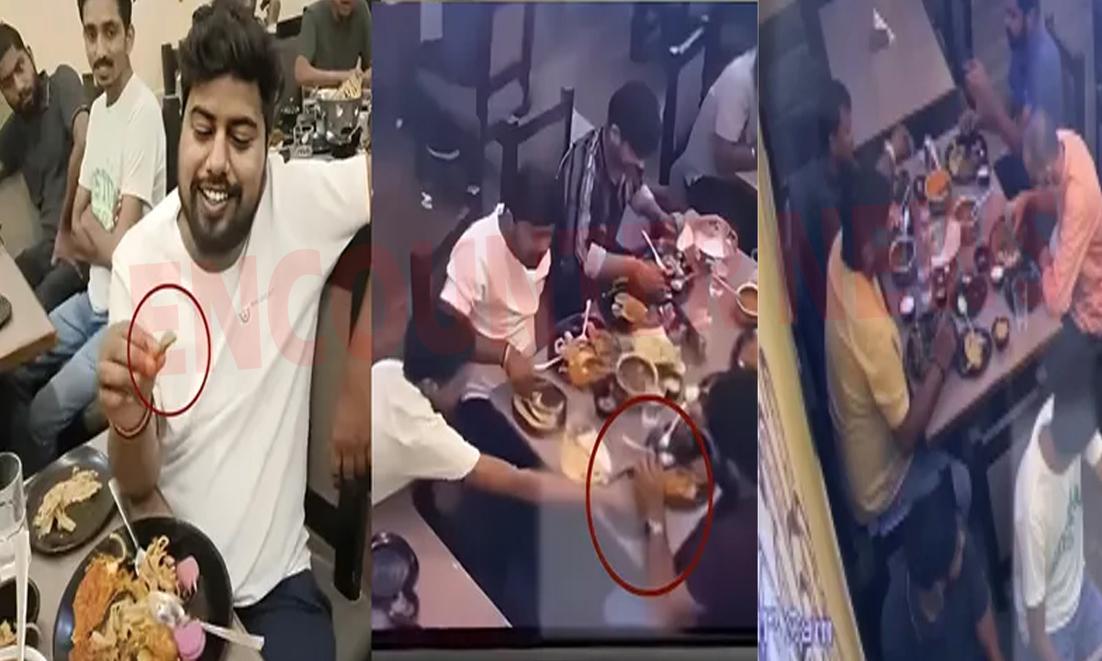 शास्त्री चौक में रेस्टोरेंट की वेज थाली में खाने में निकली हड्डी का CCTV से सामने आया सच, देखें वीडियो