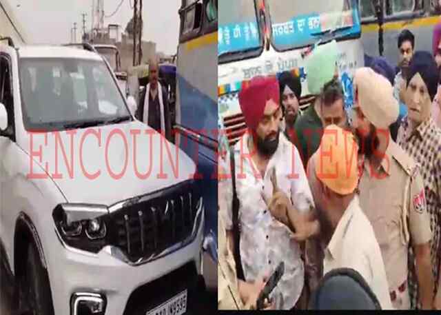 Punjab: PRTC Bus और स्कार्पियों में टक्कर के बाद हुआ विवाद, चालक ने किया चक्का जाम