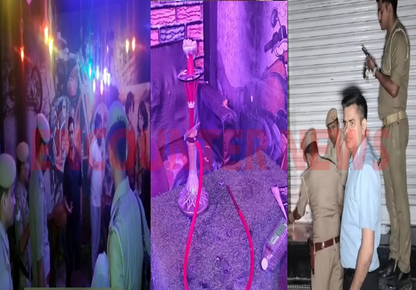 ग्राहक बनकर हुक्का पीने गए SP की Raid, 5 कैफे से 13 आरोपी काबू