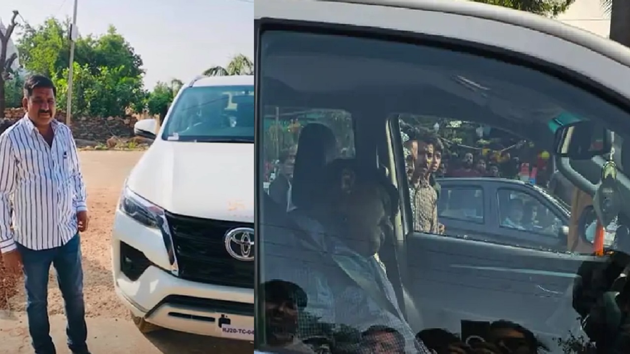 Fortuner चलाते हुए सरपंच को आया हार्ट अटैक, मौत, डिवाइडर पर चढ़ी गाड़ी