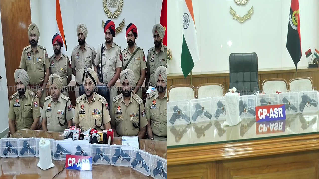 Punjab News: 1.5 किलो हेरोइन और 12 पिस्तौल सहित 5 गिरफ्तार, देखें वीडियो