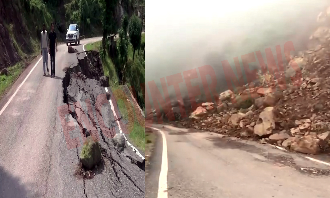 भारी बारिश और लैंडस्लाइड से क्षतिग्रस्त सड़क, Vaishno Devi Road के बाद अब National Highway पर गिरा मलबा, देखें वीडियो