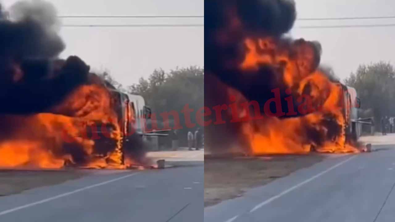 Punjab News: सवारियों से भरी Orbit Bus बनी आग का गोला, देखें वीडियो