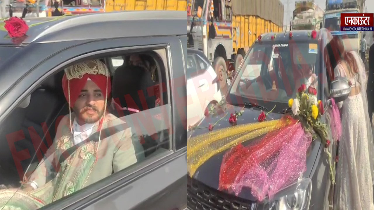 SC समुदाय के प्रदर्शन से Jalandhar Bypass पर गाड़ी में फंसा दूल्हा, देखें वीडियो