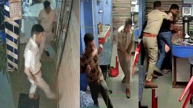 इस इलाके में थानाधिकारी की गुंडागर्दी, कैफे में युवकों को जड़े थप्पड़