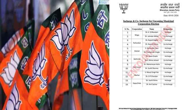 Punjab News: BJP ने सुशील रिंकू, मनोरंजन कालिया सहित इन नेताओं को सौंपी अहम जिम्मेदारी, देखें List
