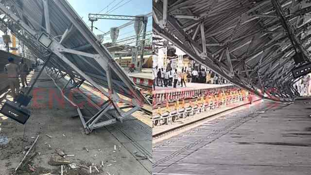Lucknow के चारबाग Railway Station गिरी टीन शेड, 3 लोग हुए घायल, देखें वीडियो