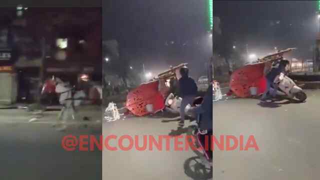 दूल्हे को लेने जा रही घोड़ा बग्गी हुई बेकाबू, एक्टिवा सवार घायल, देखें वीडियो