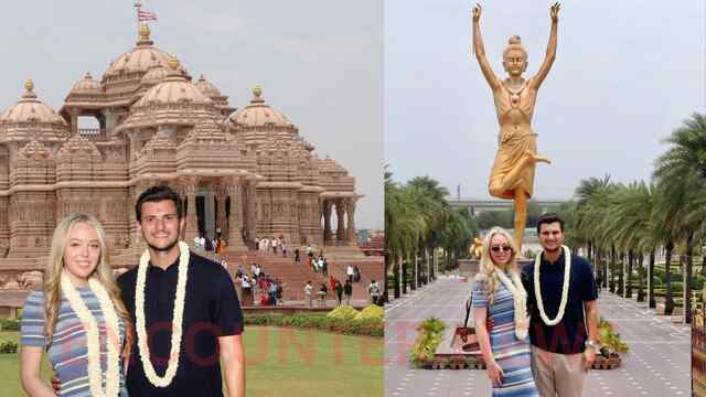 दिल्ली के अक्षरधाम मंदिर और आगरा पहुंची ट्रंप की बेटी Tiffony और पति, सामने आई वीडियो