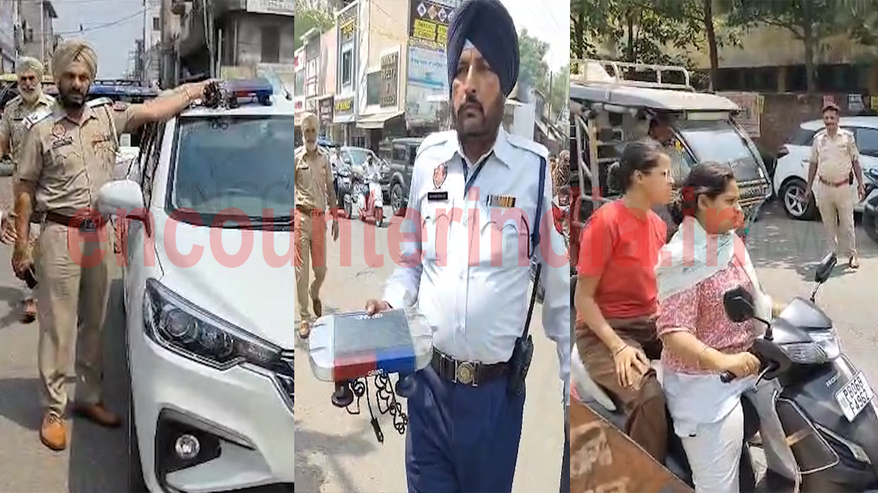 Punjab News: लाल बत्ती लगाकर हूटर मार रहे चालक पर पुलिस की कार्रवाई, देखें वीडियो