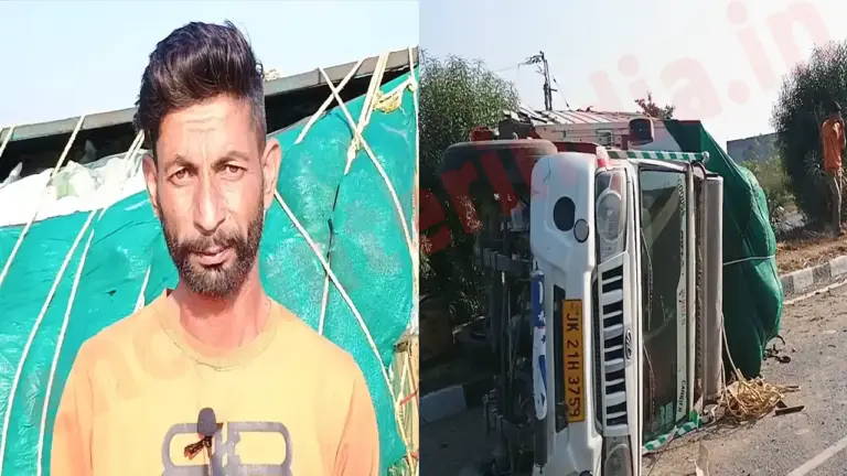 Punjab news: सब्जी से भरी महिंद्रा पिकअप पलटी, देखें वीडियो