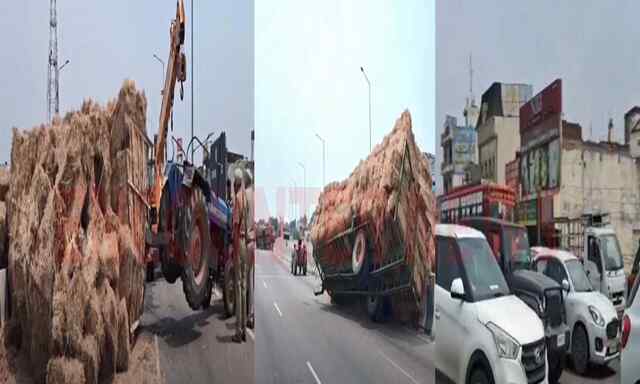 Punjab News: पुल पर भीषण टक्कर में पराली से भरी ट्रॉलियां पलटी, लगा लंबा जाम, देखें वीडियो