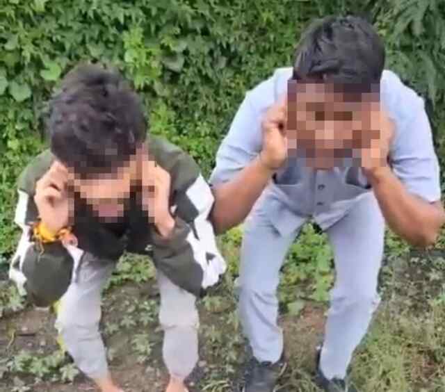 थाने में बनाई रील, पुलिस ने कान पकड़वाकर उठक-बैठक करवाई