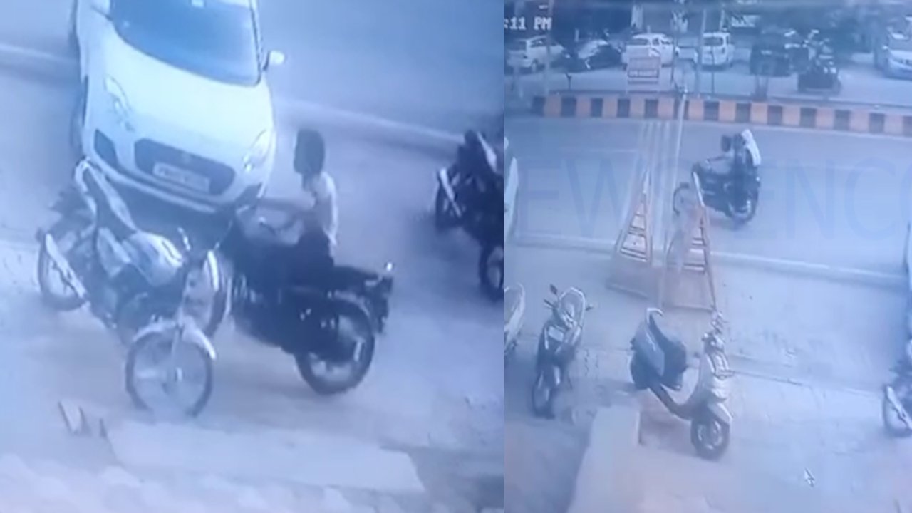 Jalandhar News: PPR Market में दिनदहाड़े Bike चोरी करके 3 युवक फरार, देखें CCTV