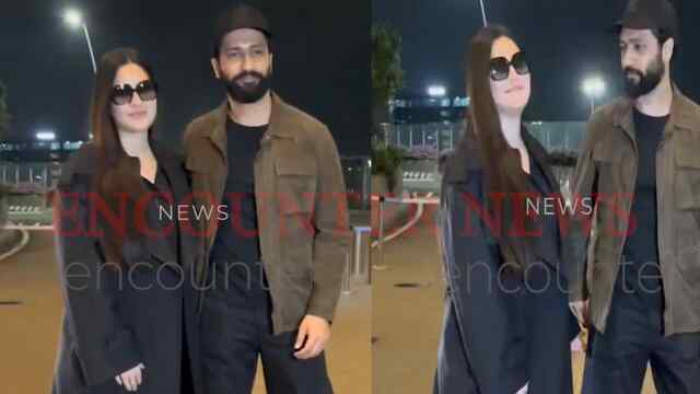 पति के साथ Spot हुई Katrina Kaif, Vicky के साथ All Black Look में की Twinning