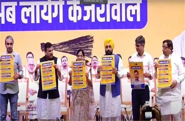 विधानसभा चुनाव को आप पार्टी ने जारी की 5 गारंटी