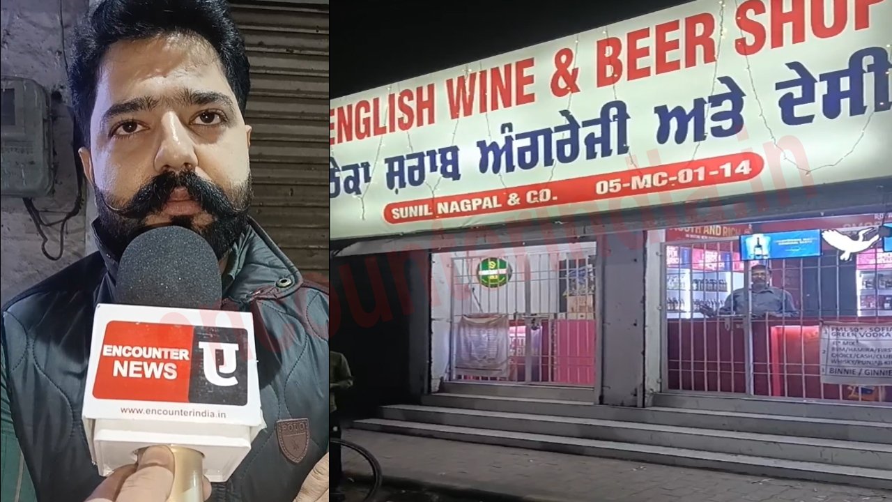 Jalandhar : शराब के ठेके पर बिना पैसे दिए भागते चोर काबू, देखे Live