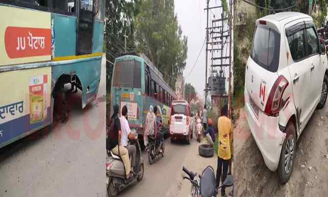 Jalandhar News: कोर्ट परिसर के बाहर चलती रोडवेज का निकला टायर, 20 फीट तक घिसटती रही बस