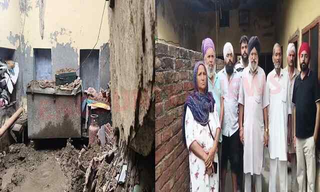 Punjab News: अचानक भरभराकर गिरी मकान की छत, बेटे ने बचाई मां की जान